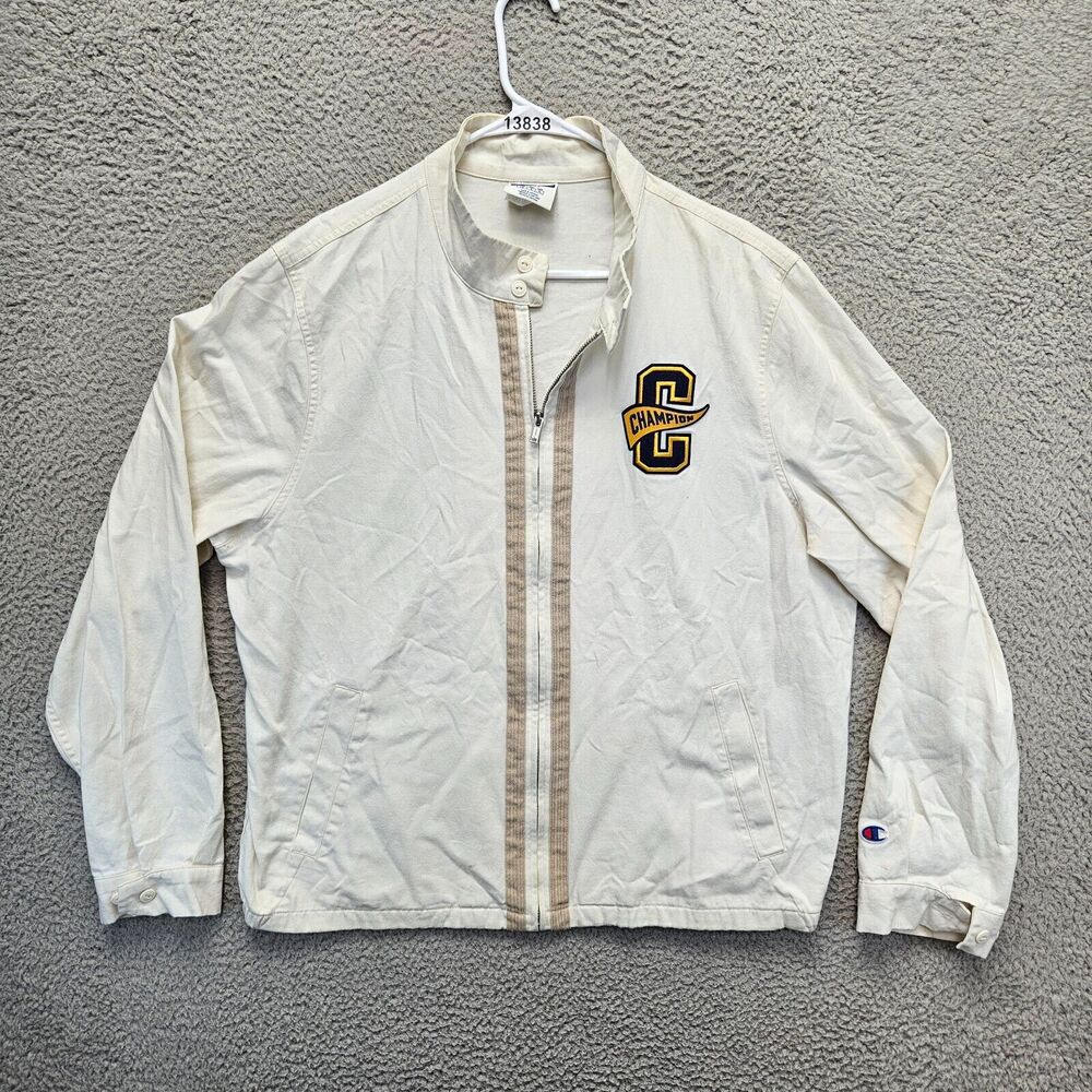 Champion X Urban Outfitters Exclusive Woven Rally Jacket Mens‎ Size Large Cream